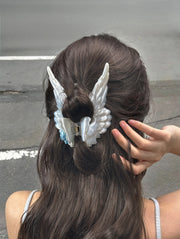 YANZHUJI | Fairy Theme Angel Wings 3D Printed Claw Clip, Flexible TPU Bendable Hair Claw, Cute Fashion Hair Accessory for Girls, Bendable Hair Claws