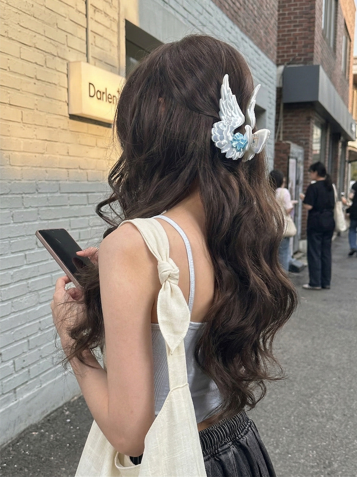 YANZHUJI | Fairy Theme Angel Wings 3D Printed Claw Clip, Flexible TPU Bendable Hair Claw, Cute Fashion Hair Accessory for Girls, Bendable Hair Claws