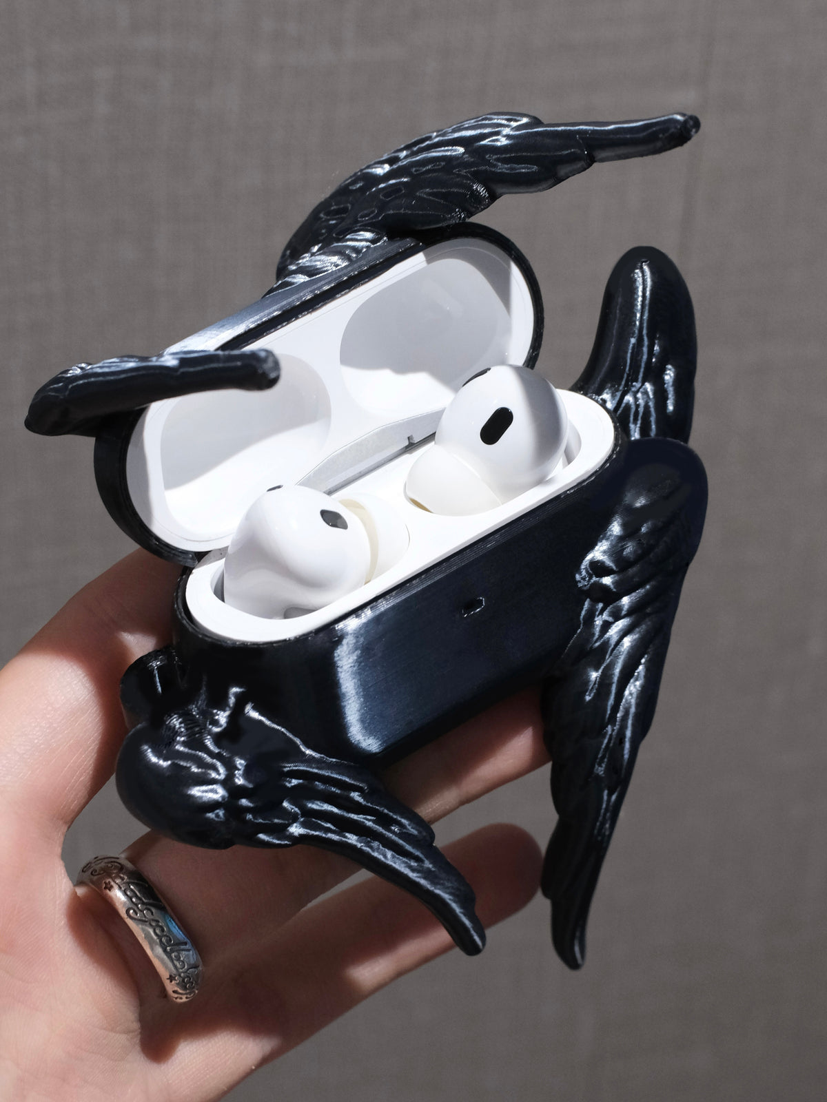 YANZHUJI | Seraph (6-Winged Angel) 3D-Printed Flexible Case for AirPods, Original Design