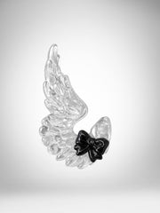 Dreamy Angel Wing Hair Claw Clip, Cute Fashionable Hair Accessory forGirls, Interchangeable Magnetic Bow,  Injection-Molded ABS