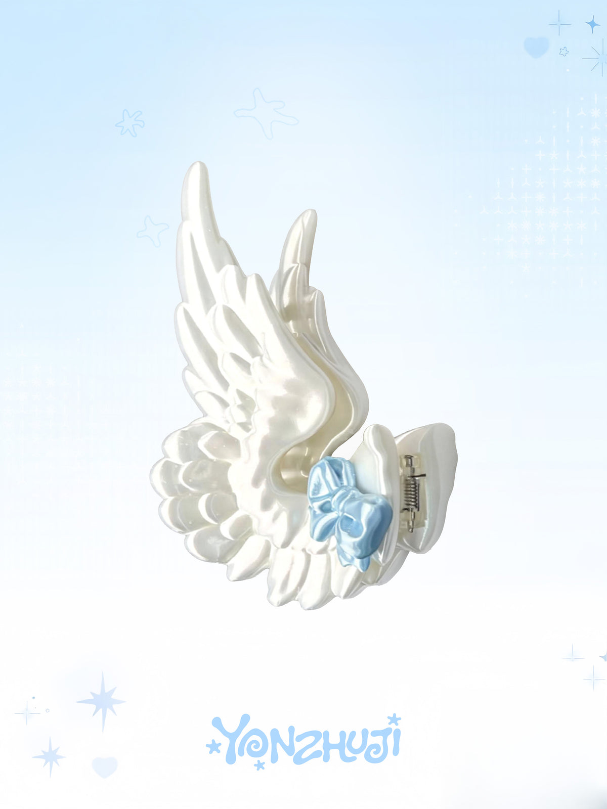 YANZHUJI | Fairy Theme Angel Wings 3D Printed Claw Clip, Flexible TPU Bendable Hair Claw, Cute Fashion Hair Accessory for Girls, Bendable Hair Claws