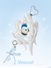 YANZHUJI | Seraph (6 Winged Angel) 3D Printed Photo Card Holder for 3/3.5 Inch Cards, Original Design, Stan Gumi, K Pop & Anime Card Sleeve with Unique 6 Wings Angel