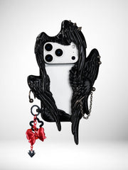 YANZHUJI | Seraph 6-Winged Angel 3D-Printed Flexible Shockproof Aesthetic Phone Case for iPhone Series, Protective Shell, Mobile Phone Accessory
