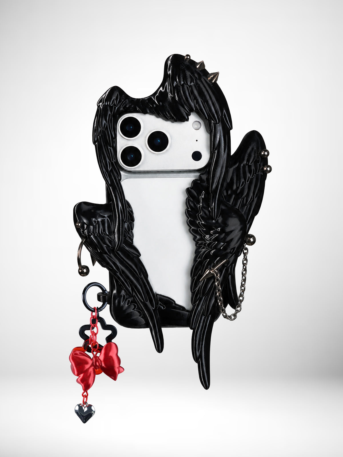 YANZHUJI | Seraph 6-Winged Angel 3D-Printed Flexible Shockproof Aesthetic Phone Case for iPhone Series, Protective Shell, Mobile Phone Accessory