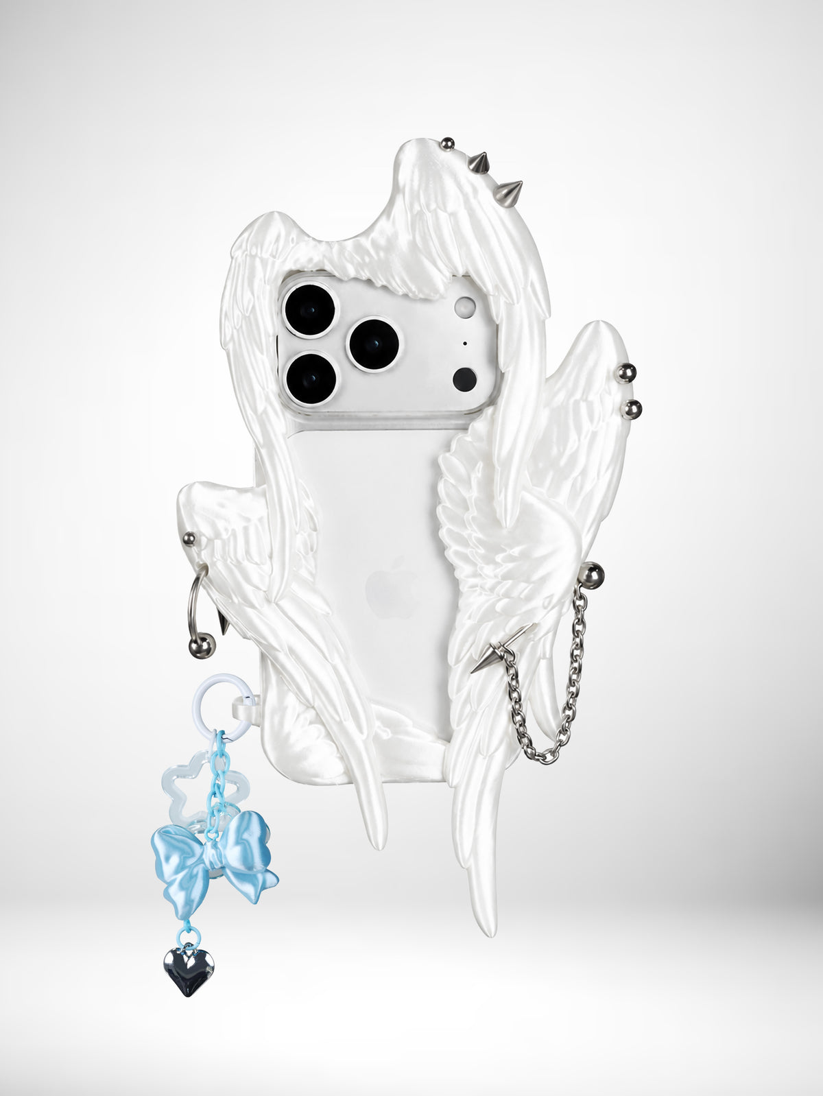 YANZHUJI | Seraph 6-Winged Angel 3D-Printed Flexible Shockproof Aesthetic Phone Case for iPhone Series, Protective Shell, Mobile Phone Accessory