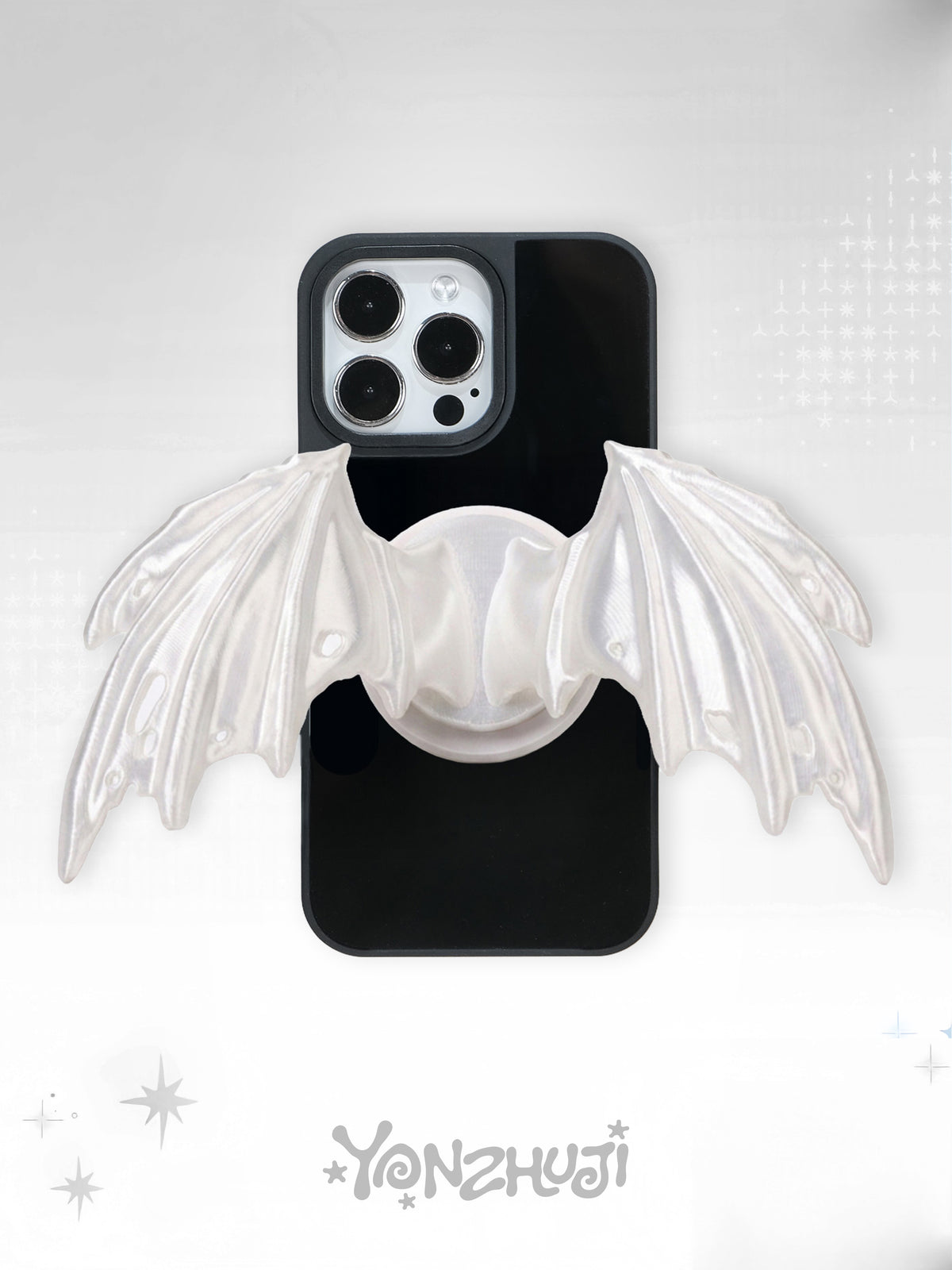 YANZHUJI | Devil Wings 3D-Printed MagSafe Mobile Phone Stand - Silk TPU Flexible Silicone Accessory, MagSafe Base Multi-Angle Mag Grip Phone Holder & Mount, Accessories, Magnetic