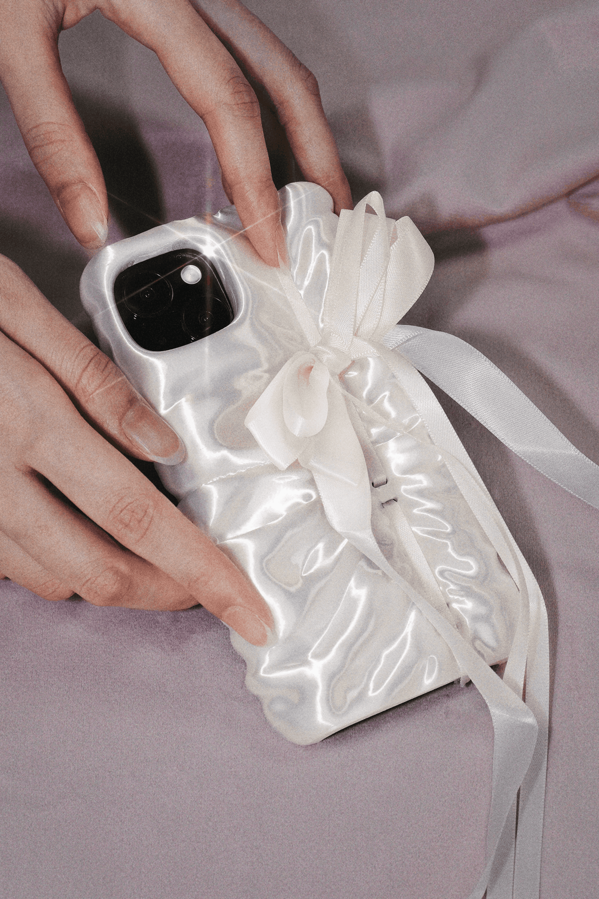 YANZHUJI | Satin Gloss Phone Case for iPhone-3D Printed With Flexible Material, Girlhood, y2k style, Original Design