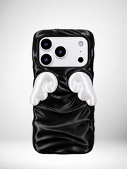 YANZHUJI | Cherub Wing Silk Phone Case 3D-Printed Flexible Shockproof Aesthetic Phone Case for iPhone Series, Protective Shell, Mobile Phone Accessory