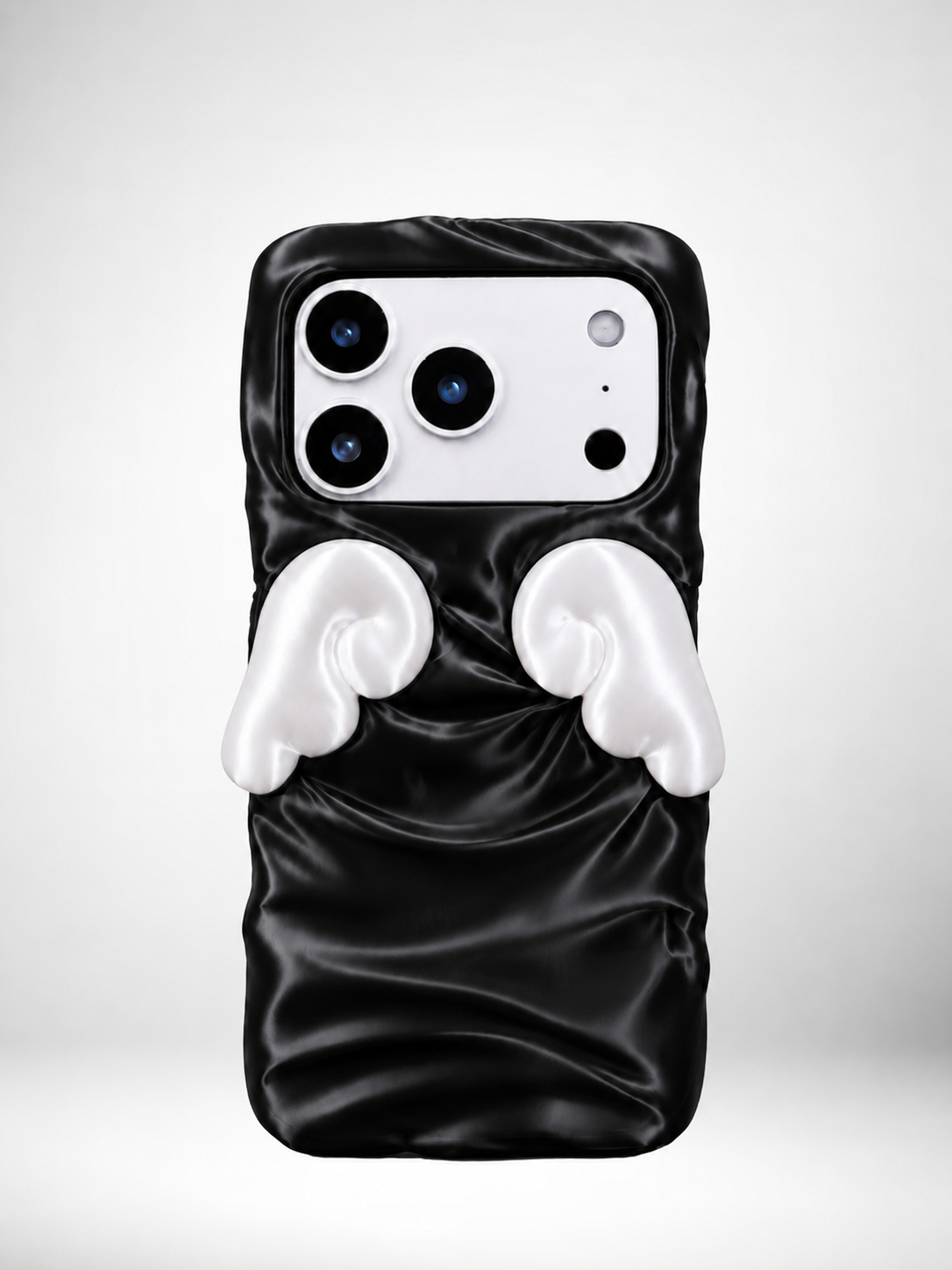 YANZHUJI | Cherub Wing Silk Phone Case 3D-Printed Flexible Shockproof Aesthetic Phone Case for iPhone Series, Protective Shell, Mobile Phone Accessory