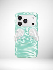 YANZHUJI | Cherub Wing Silk Phone Case 3D-Printed Flexible Shockproof Aesthetic Phone Case for iPhone Series, Protective Shell, Mobile Phone Accessory