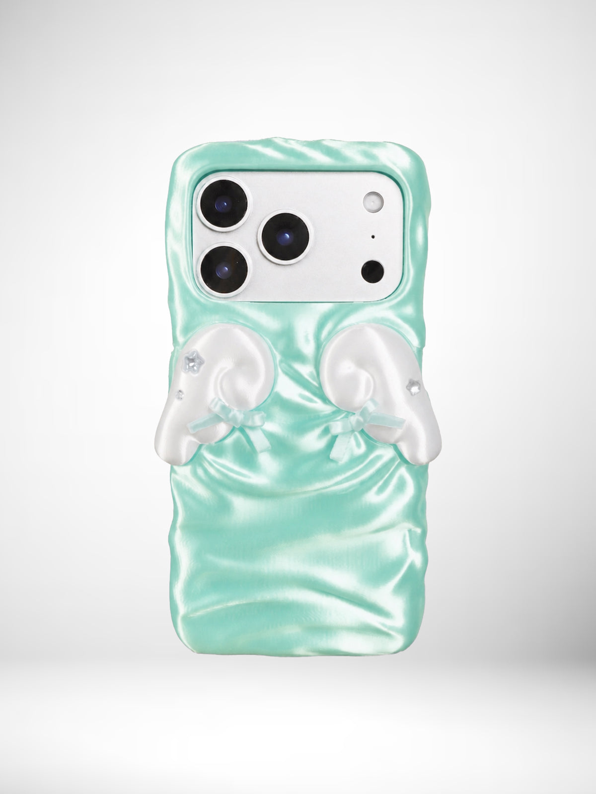 YANZHUJI | Cherub Wing Silk Phone Case 3D-Printed Flexible Shockproof Aesthetic Phone Case for iPhone Series, Protective Shell, Mobile Phone Accessory