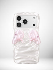 YANZHUJI | Cherub Wing Silk Phone Case 3D-Printed Flexible Shockproof Aesthetic Phone Case for iPhone Series, Protective Shell, Mobile Phone Accessory
