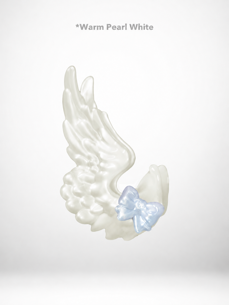 Dreamy Angel Wing Hair Claw Clip, Cute Fashionable Hair Accessory forGirls, Interchangeable Magnetic Bow,  Injection-Molded ABS