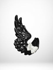 Dreamy Angel Wing Hair Claw Clip, Cute Fashionable Hair Accessory forGirls, Interchangeable Magnetic Bow,  Injection-Molded ABS