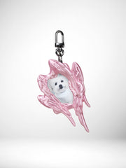 YANZHUJI | MINI Seraph (6-Winged Angel) 3D-Printed Photo Card Holder for 2-Inch Cards, Original Design, Stan Gumi, K-Pop & Anime Card Sleeve with Unique 6 Wings Angel
