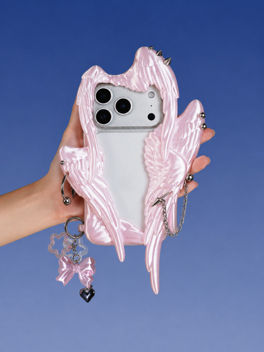 YANZHUJI | Seraph 6-Winged Angel 3D-Printed Flexible Shockproof Aesthetic Phone Case for iPhone Series, Protective Shell, Mobile Phone Accessory