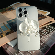 YANZHUJI | 3D-Printed Orchid MagSafe Phone Grip, Plastic Magnetic Base, Multi-Angle Mobile Accessory for MagSafe Phones