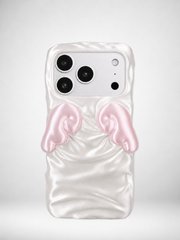 YANZHUJI | Cherub Wing Silk Phone Case 3D-Printed Flexible Shockproof Aesthetic Phone Case for iPhone Series, Protective Shell, Mobile Phone Accessory