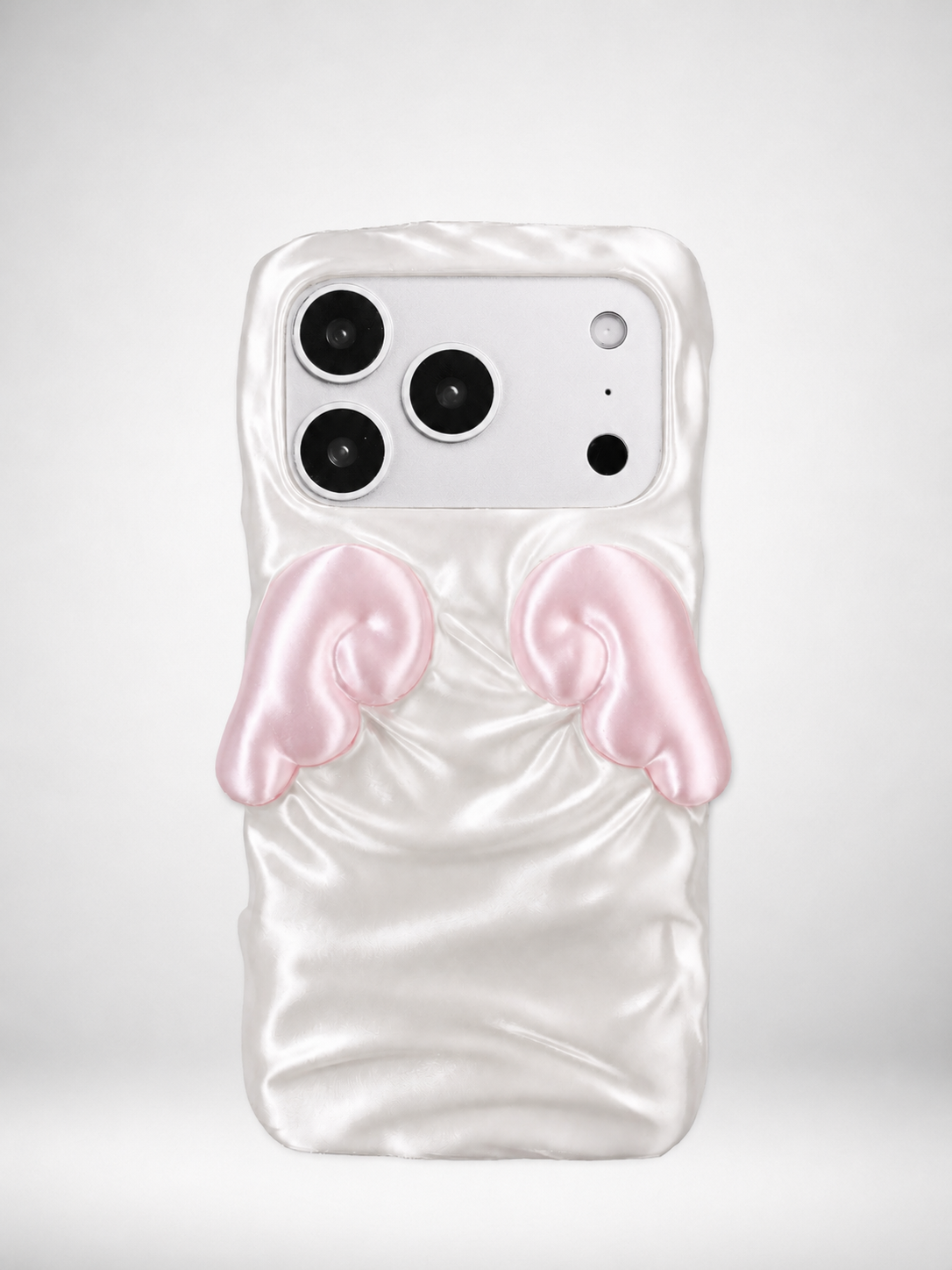 YANZHUJI | Cherub Wing Silk Phone Case 3D-Printed Flexible Shockproof Aesthetic Phone Case for iPhone Series, Protective Shell, Mobile Phone Accessory