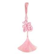 YANZHUJI | Year of the Snake: Pink 3D-Printed Lucky Serpent Pendant - Personalized Chinese Festival (Multi-use: Door/Keychain/Bag Charm)