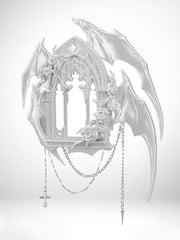 YANZHUJI |  Gothic Dark 4-Winged Demon 3D-Printed Photo Card Holder/Display Picture Frame for 3/3.5-Inch Cards Protection, Original Design for Qin Che/Sylus, Accessory, Stan Gumi, Card Sleeve