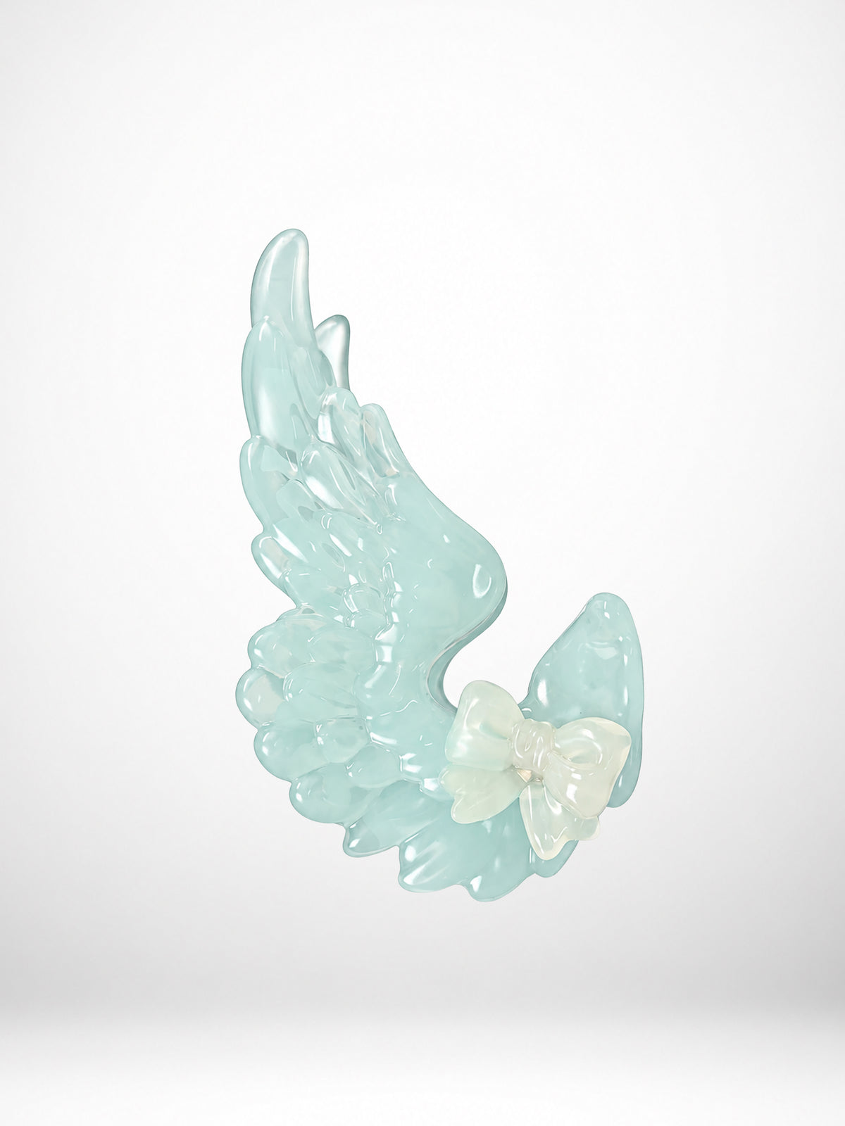 Dreamy Angel Wing Hair Claw Clip, Cute Fashionable Hair Accessory forGirls, Interchangeable Magnetic Bow,  Injection-Molded ABS
