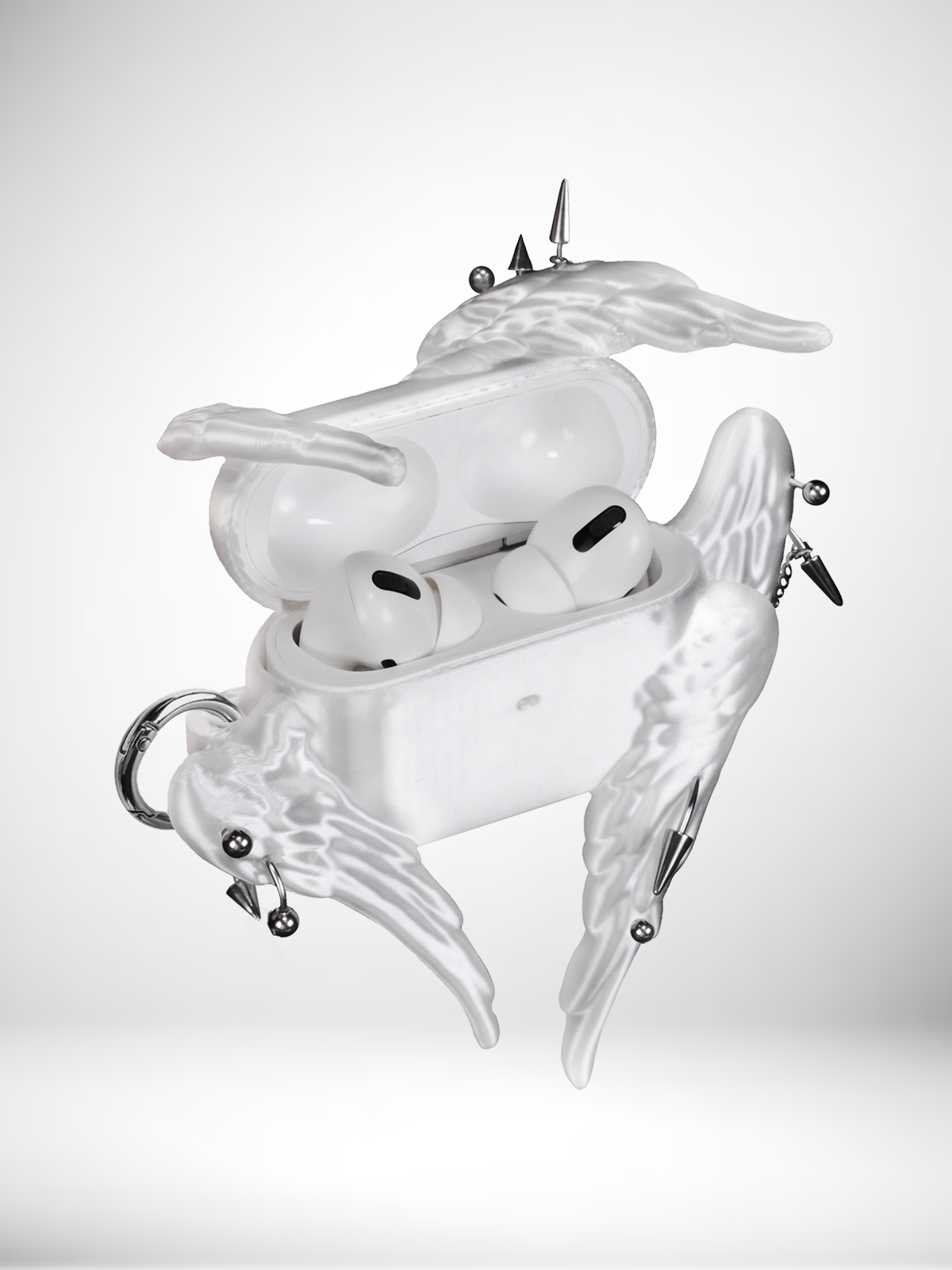 YANZHUJI | Seraph (6-Winged Angel) 3D-Printed Flexible Case for AirPods, Original Design