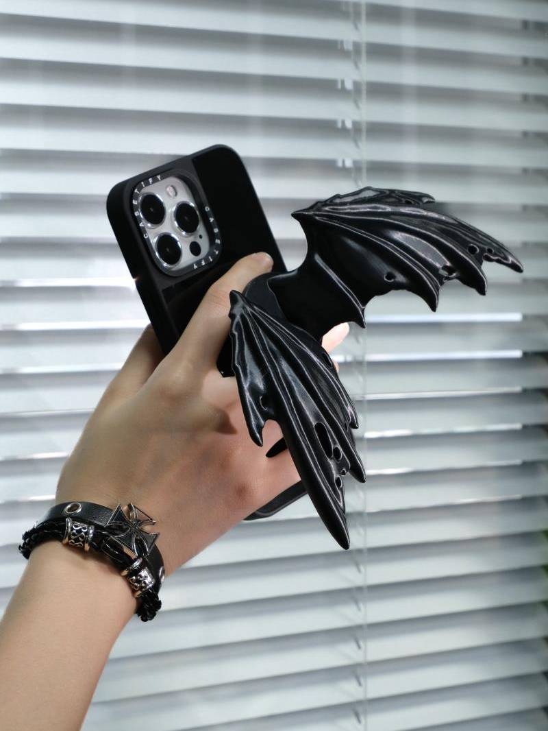 YANZHUJI | Devil Wings 3D-Printed MagSafe Mobile Phone Stand - Silk TPU Flexible Silicone Accessory, MagSafe Base Multi-Angle Mag Grip Phone Holder & Mount, Accessories, Magnetic