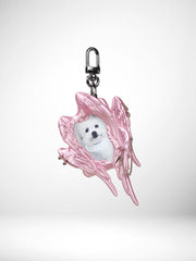 YANZHUJI | MINI Seraph (6-Winged Angel) 3D-Printed Photo Card Holder for 2-Inch Cards, Original Design, Stan Gumi, K-Pop & Anime Card Sleeve with Unique 6 Wings Angel