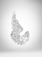 Dreamy Angel Wing Hair Claw Clip, Cute Fashionable Hair Accessory forGirls, Interchangeable Magnetic Bow,  Injection-Molded ABS
