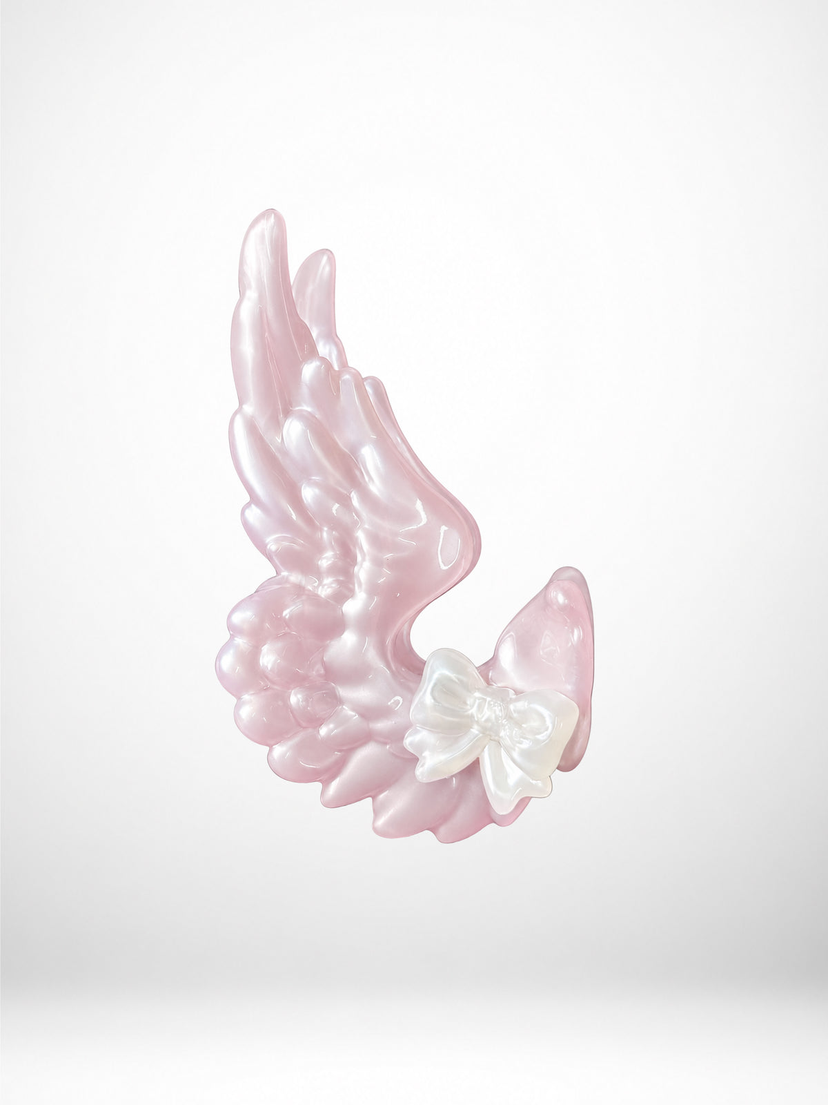 Dreamy Angel Wing Hair Claw Clip, Cute Fashionable Hair Accessory forGirls, Interchangeable Magnetic Bow,  Injection-Molded ABS