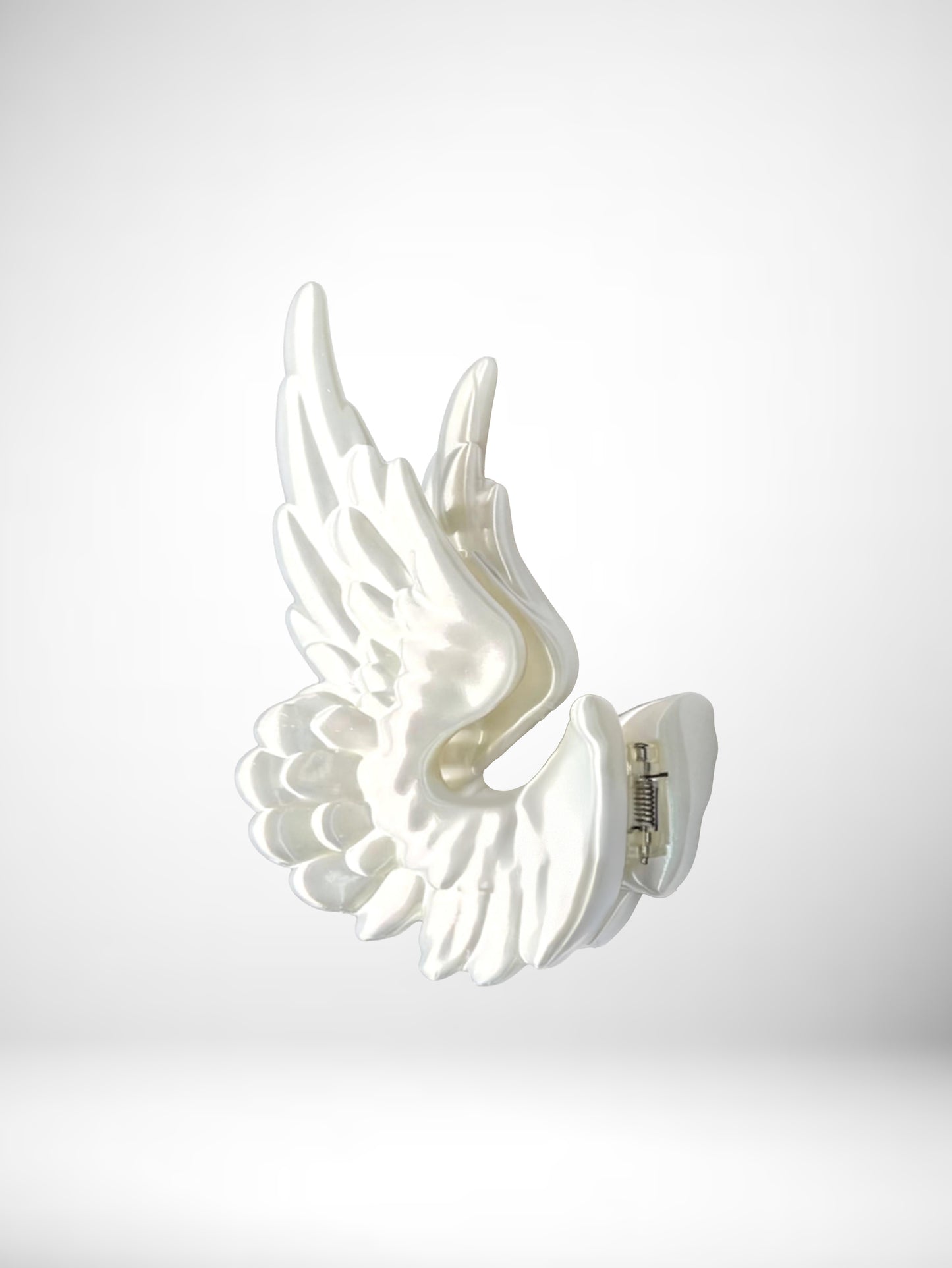 ZhuJi Artisan Collection: Ins-Style Dreamy Fairy Wing Soft Gel Hair Clip – 3D Printed Original Shark Claw Clip