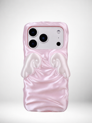 YANZHUJI | Cherub Wing Silk Phone Case 3D-Printed Flexible Shockproof Aesthetic Phone Case for iPhone Series, Protective Shell, Mobile Phone Accessory