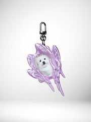YANZHUJI | MINI Seraph (6-Winged Angel) 3D-Printed Photo Card Holder for 2-Inch Cards, Original Design, Stan Gumi, K-Pop & Anime Card Sleeve with Unique 6 Wings Angel