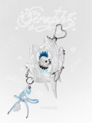 YANZHUJI | Seraph (6 Winged Angel) 3D Printed Photo Card Holder for 3/3.5 Inch Cards, Original Design, Stan Gumi, K Pop & Anime Card Sleeve with Unique 6 Wings Angel