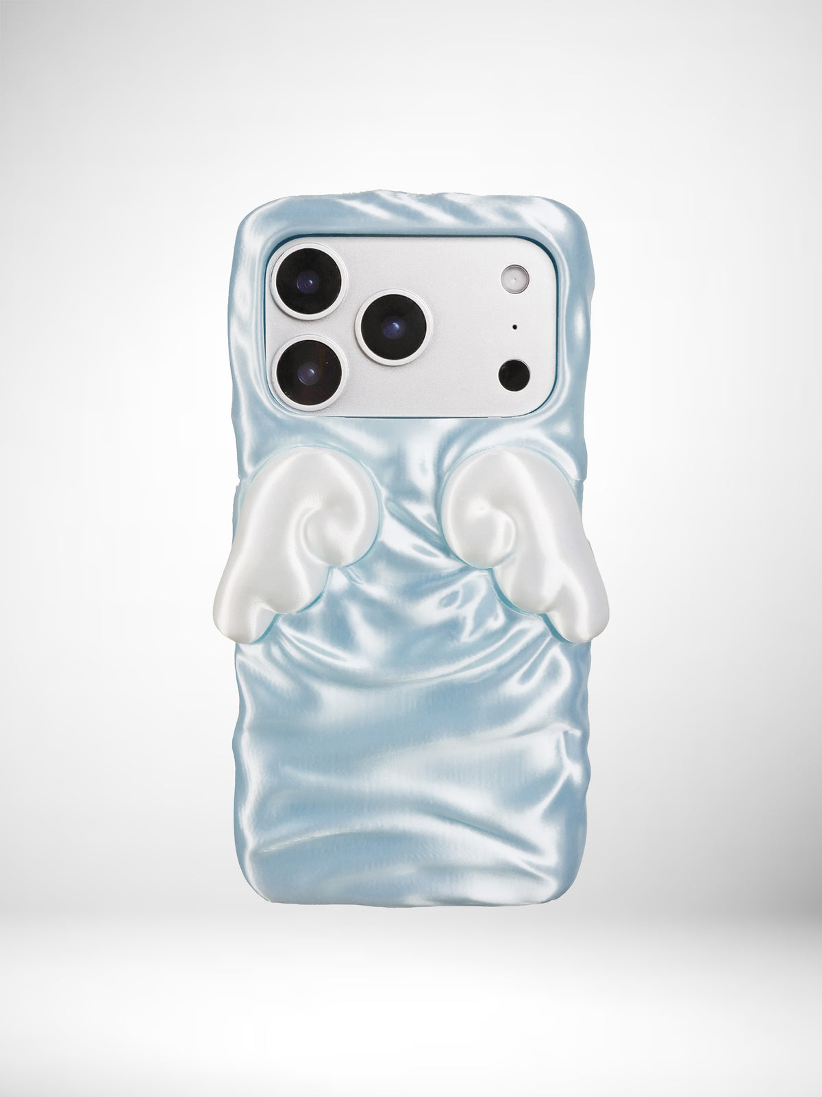 YANZHUJI | Cherub Wing Silk Phone Case 3D-Printed Flexible Shockproof Aesthetic Phone Case for iPhone Series, Protective Shell, Mobile Phone Accessory