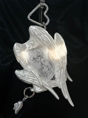 YANZHUJI | Seraph (6 Winged Angel) 3D Printed Photo Card Holder for 3/3.5 Inch Cards, Original Design, Stan Gumi, K Pop & Anime Card Sleeve with Unique 6 Wings Angel