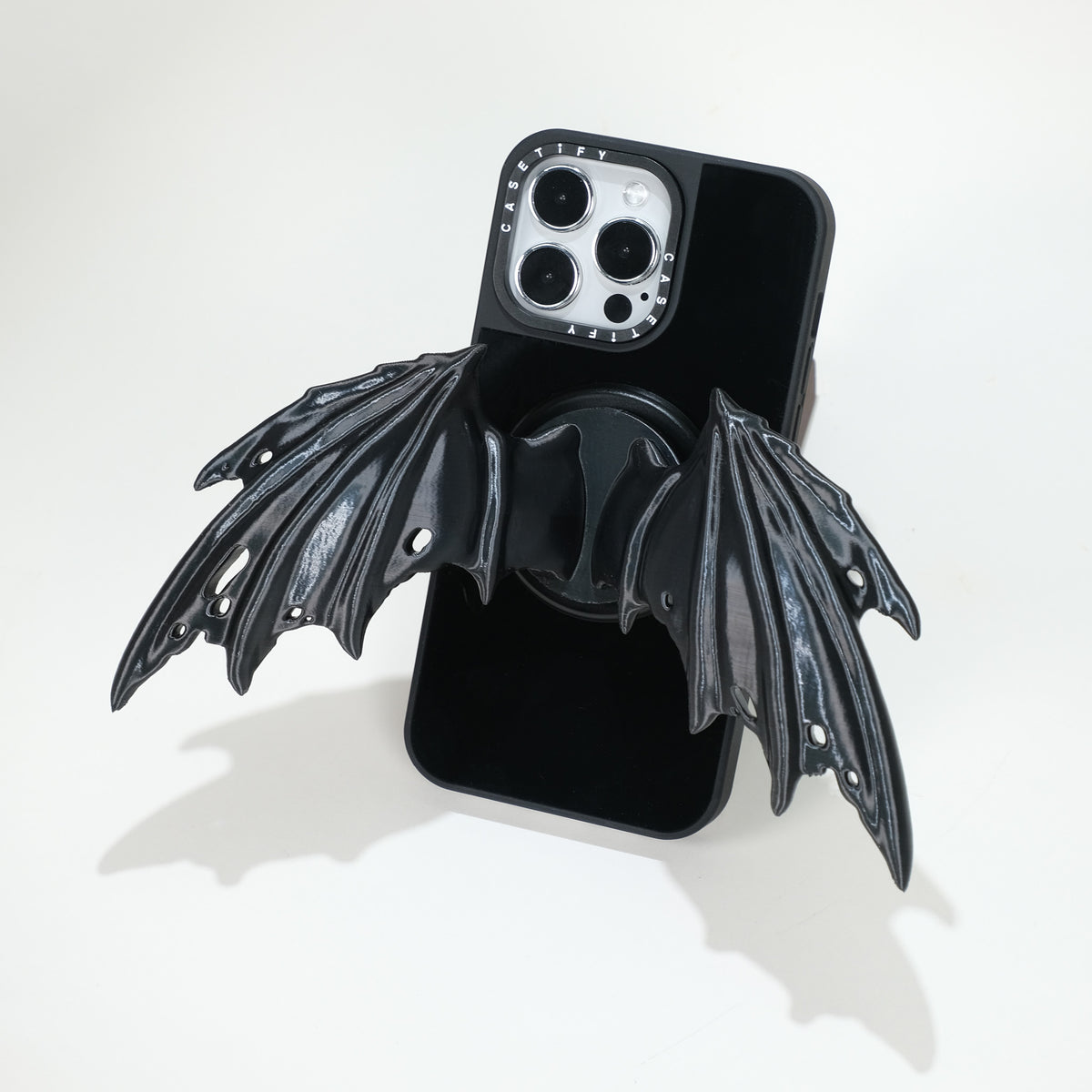 YANZHUJI | Devil Wings 3D-Printed MagSafe Mobile Phone Stand - Silk TPU Flexible Silicone Accessory, MagSafe Base Multi-Angle Mag Grip Phone Holder & Mount, Accessories, Magnetic