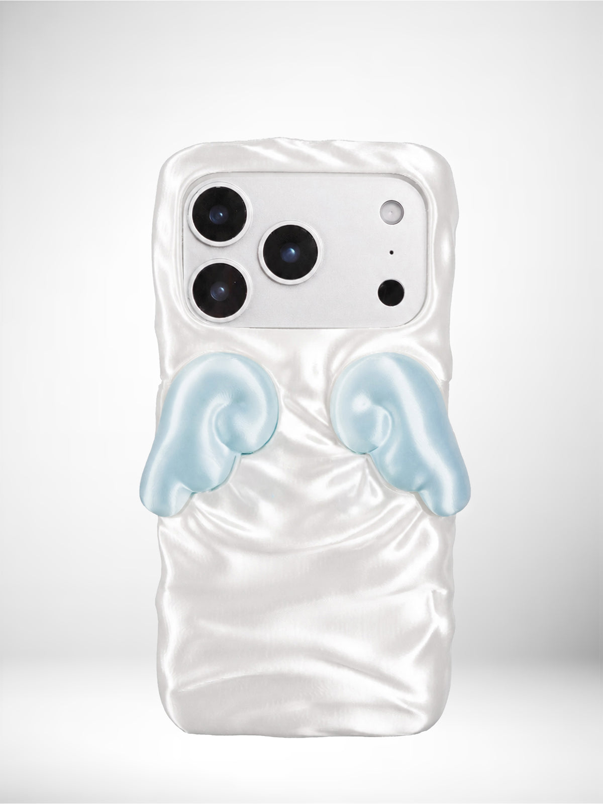 YANZHUJI | Cherub Wing Silk Phone Case 3D-Printed Flexible Shockproof Aesthetic Phone Case for iPhone Series, Protective Shell, Mobile Phone Accessory