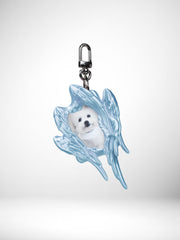 YANZHUJI | MINI Seraph (6-Winged Angel) 3D-Printed Photo Card Holder for 2-Inch Cards, Original Design, Stan Gumi, K-Pop & Anime Card Sleeve with Unique 6 Wings Angel