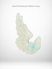 Dreamy Angel Wing Hair Claw Clip, Cute Fashionable Hair Accessory forGirls, Interchangeable Magnetic Bow,  Injection-Molded ABS