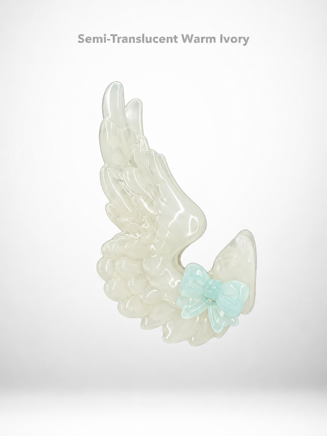 Dreamy Angel Wing Hair Claw Clip, Cute Fashionable Hair Accessory forGirls, Interchangeable Magnetic Bow,  Injection-Molded ABS