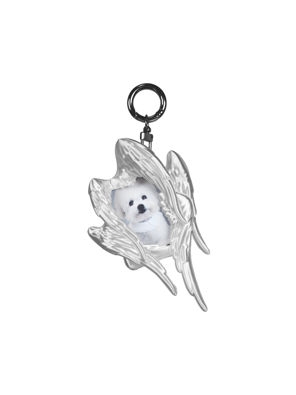 YANZHUJI | MINI Seraph (6-Winged Angel) 3D-Printed Photo Card Holder for 2-Inch Cards, Original Design, Stan Gumi, K-Pop & Anime Card Sleeve with Unique 6 Wings Angel