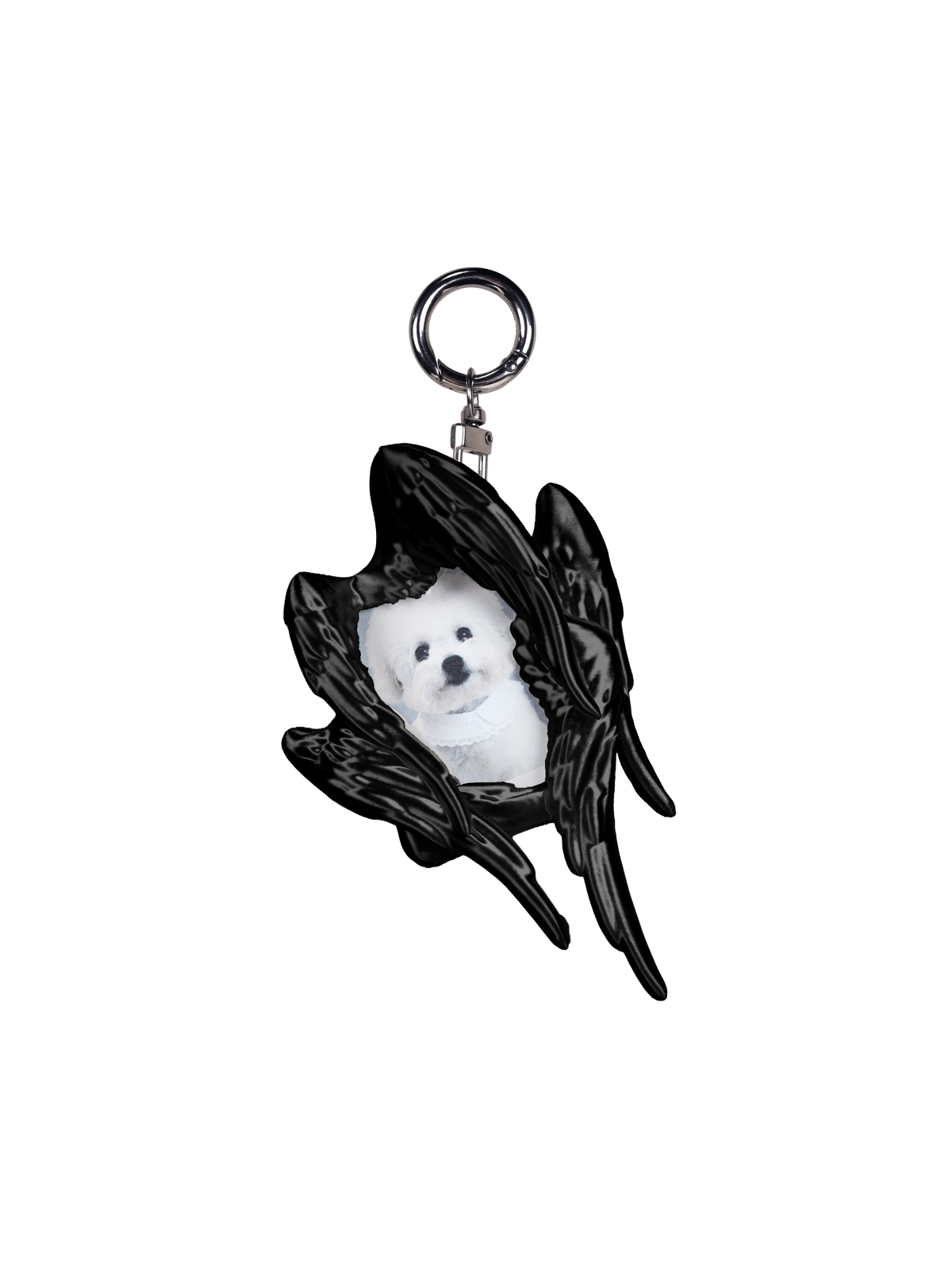 YANZHUJI | MINI Seraph (6-Winged Angel) 3D-Printed Photo Card Holder for 2-Inch Cards, Original Design, Stan Gumi, K-Pop & Anime Card Sleeve with Unique 6 Wings Angel