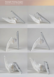 YANZHUJI | Angel Wing 3D-Printed MagSafe Magnetic Cellphone Mount, Smartphone Holder Stand with Flexible Material Grip, Angelcore Photogenic Accessory for iPhone