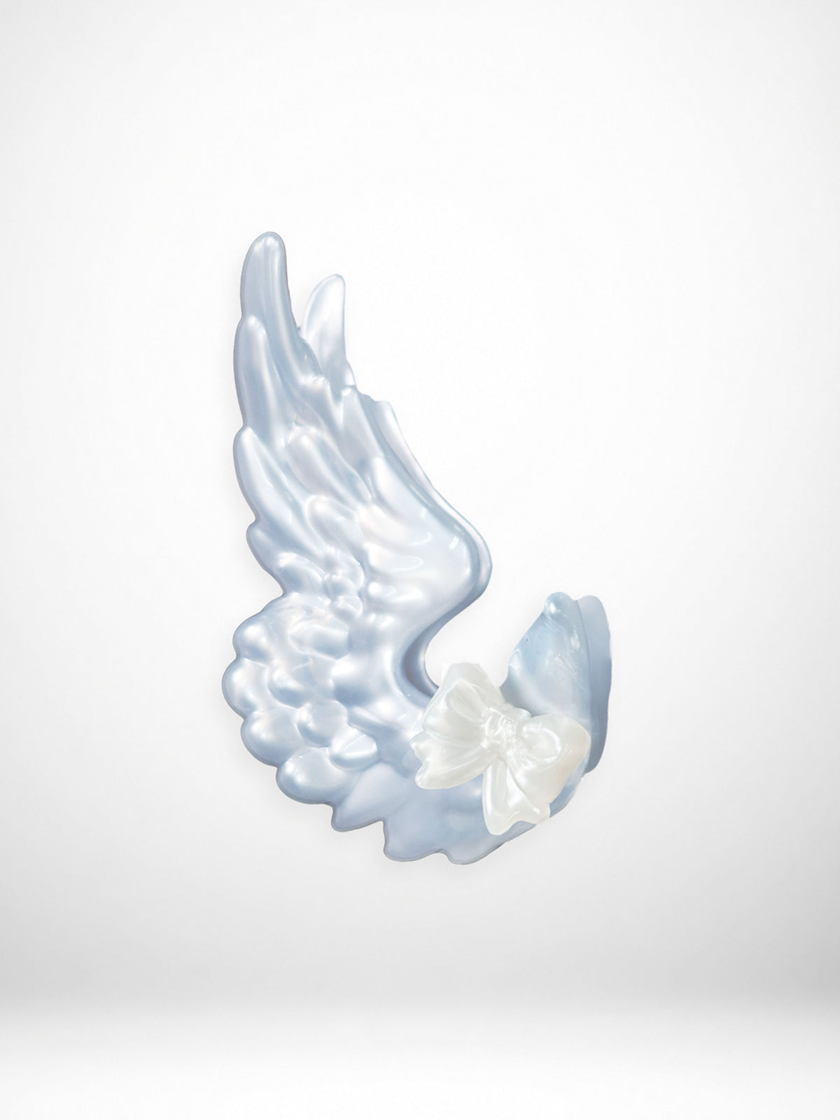 Dreamy Angel Wing Hair Claw Clip, Cute Fashionable Hair Accessory forGirls, Interchangeable Magnetic Bow,  Injection-Molded ABS