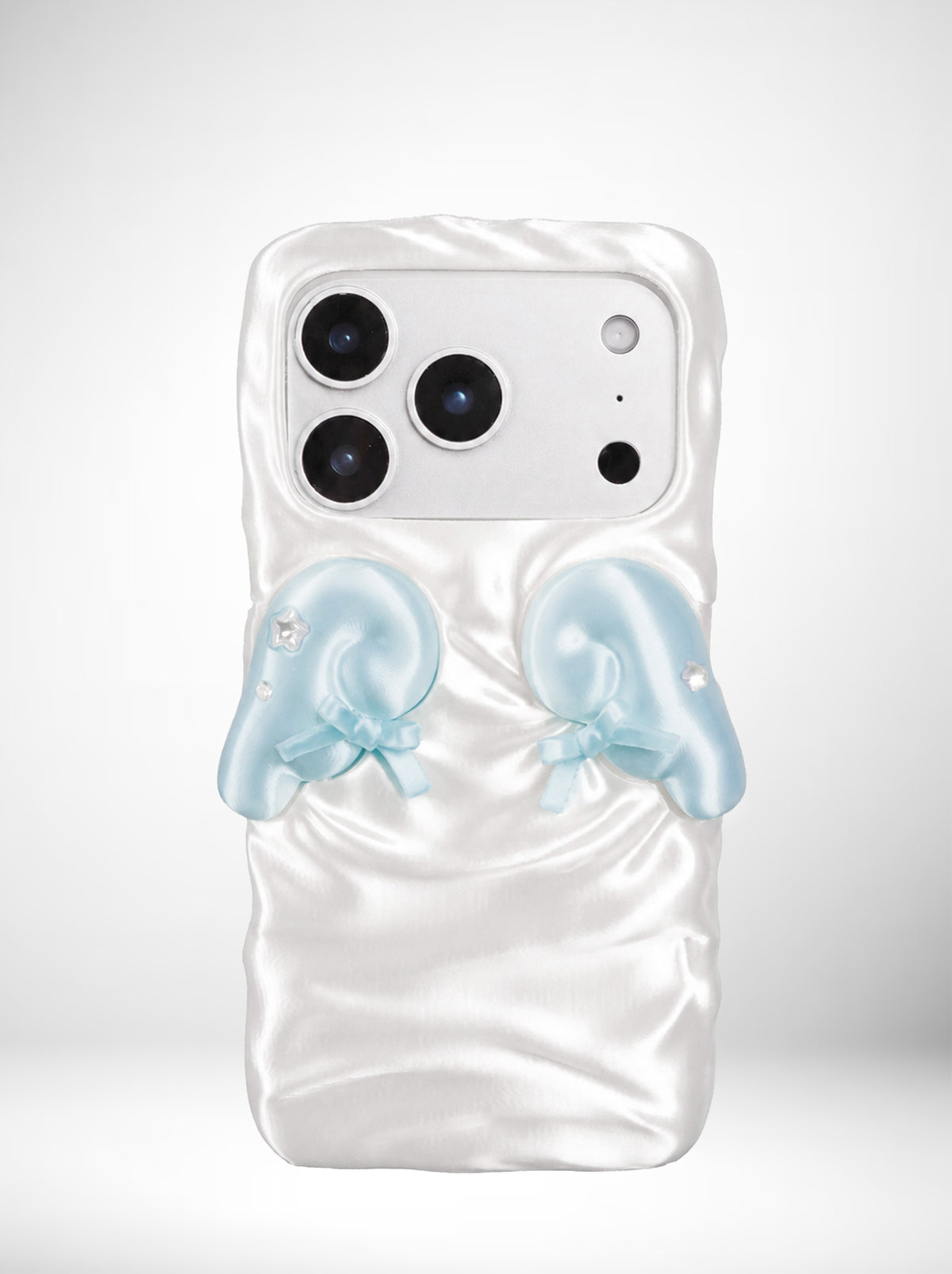 YANZHUJI | Cherub Wing Silk Phone Case 3D-Printed Flexible Shockproof Aesthetic Phone Case for iPhone Series, Protective Shell, Mobile Phone Accessory