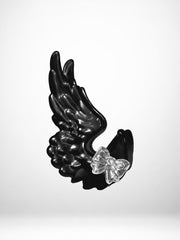 Dreamy Angel Wing Hair Claw Clip, Cute Fashionable Hair Accessory forGirls, Interchangeable Magnetic Bow,  Injection-Molded ABS