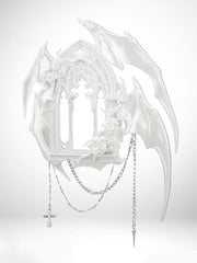 YANZHUJI |  Gothic Dark 4-Winged Demon 3D-Printed Photo Card Holder/Display Picture Frame for 3/3.5-Inch Cards Protection, Original Design for Qin Che/Sylus, Accessory, Stan Gumi, Card Sleeve