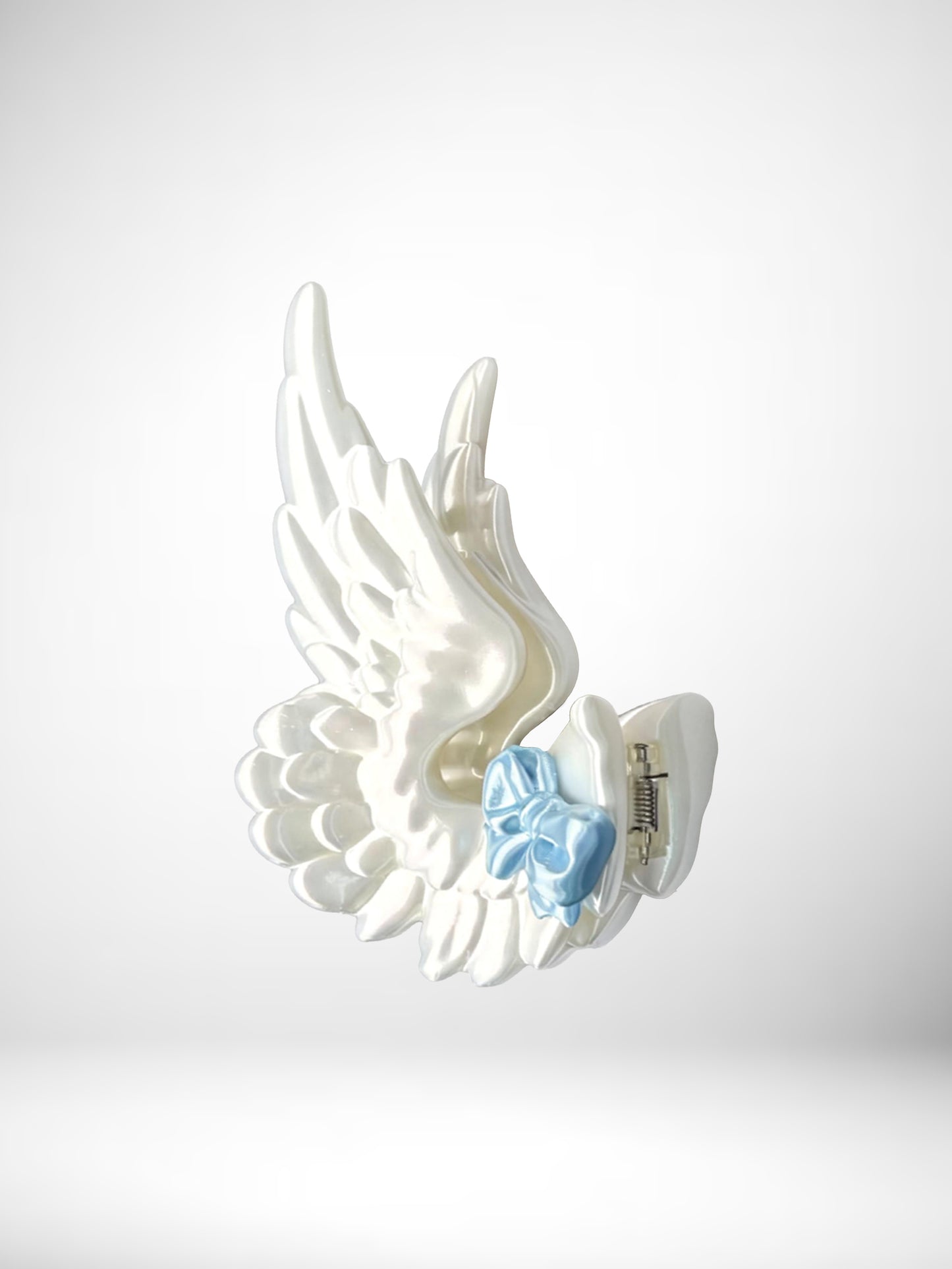 ZhuJi Artisan Collection: Ins-Style Dreamy Fairy Wing Soft Gel Hair Clip – 3D Printed Original Shark Claw Clip